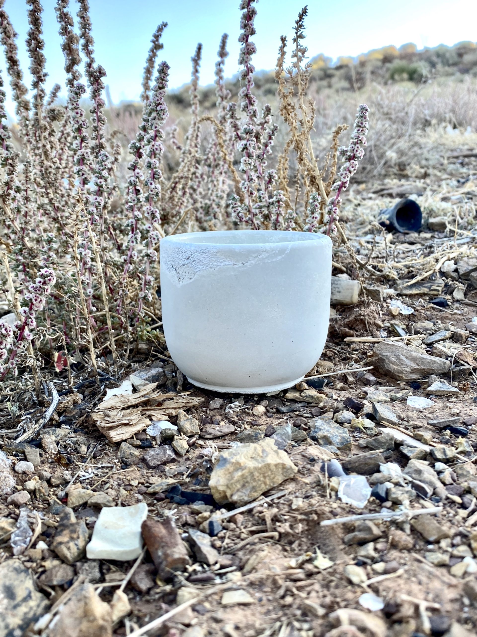 Silver Concrete Candles