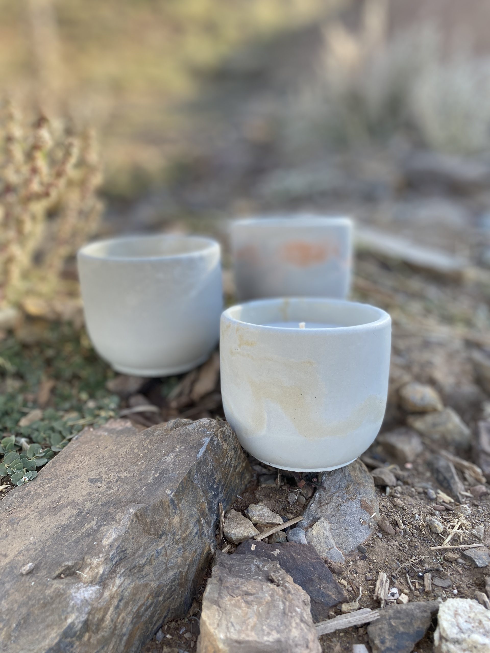 Gold Concrete Candles - Image 2